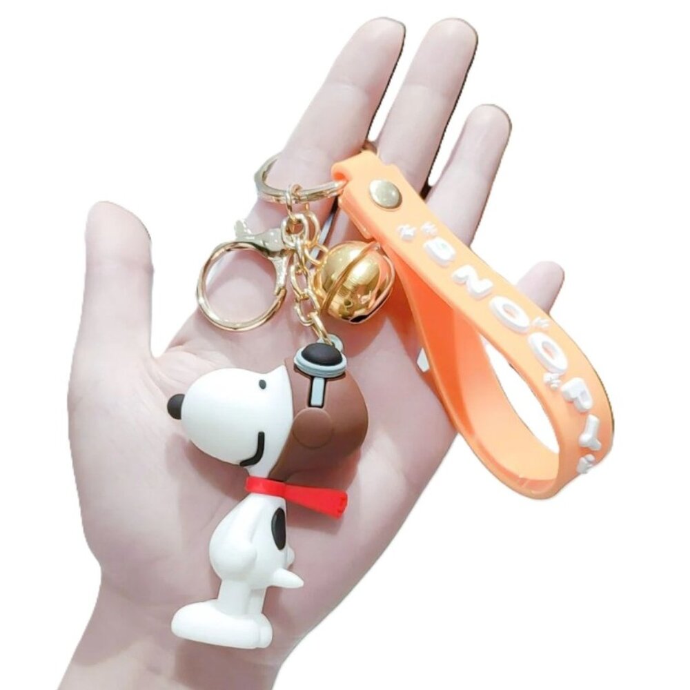 Snoopy Pilot Figure Keychain with Wrist Strap